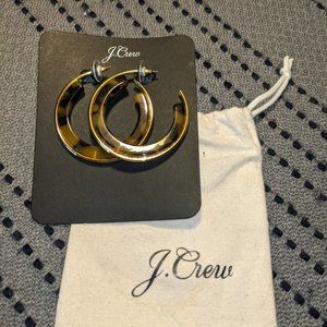 Tortoise Gold Hoop Earrings - Large